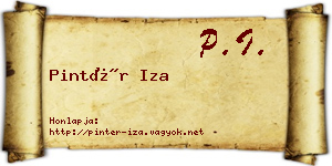Pintér Iza névjegykártya