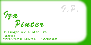 iza pinter business card