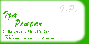 iza pinter business card